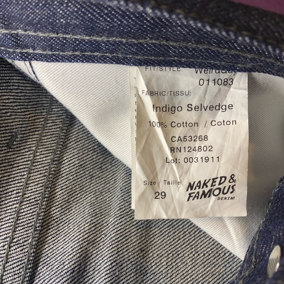 Naked and Famous Japanese Denim Jeans - Picture 4 of 6